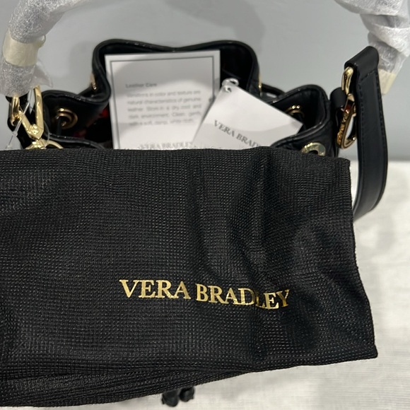 Vera Bradley Quilted Emerson Crossbody Black Genuine Leather - Picture 13 of 17